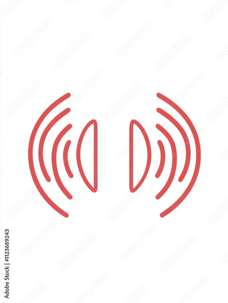 Poster mute sound vector line icon isolated on white background. mute sound line icon for infographic, webs