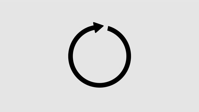 Rotating arrows graphic animation. Alpha channel. Transparent background motion design. 4K resolution