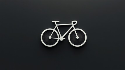 Fototapeta premium Minimalist bike emblem with clean lines and subtle graphic concept