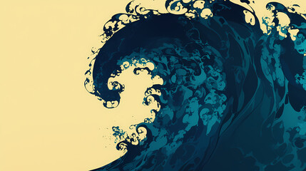 Obraz premium Stunning Water Anime Art: Beautiful Aquatic Scenes in Manga Style