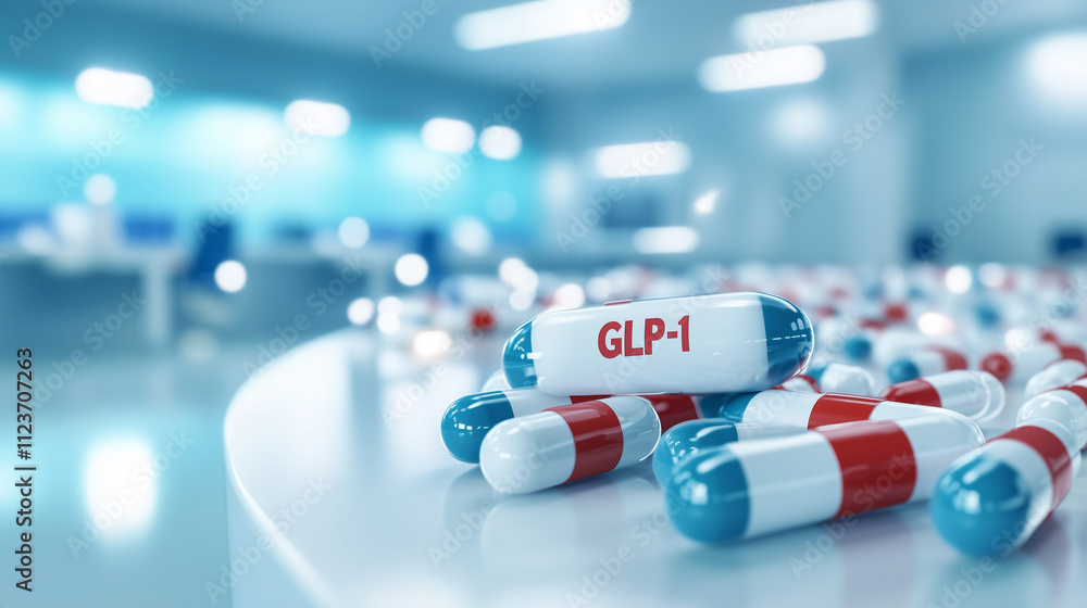Poster a pharmaceutical display showcasing capsules with 