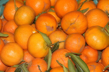 Fresh Small Oranges Close Up