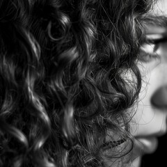 Fototapeta premium background photo curly hair close up.