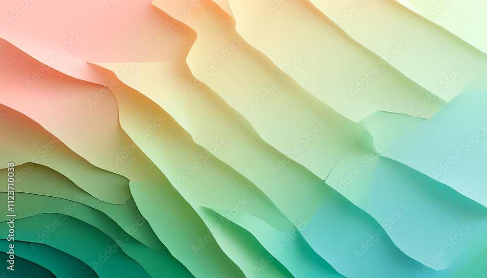 Poster colorful layers of textured paper create a captivating visual experience