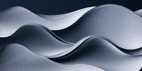 Abstract 3d topographic grey and white wave contours lines texture minimalist background. 