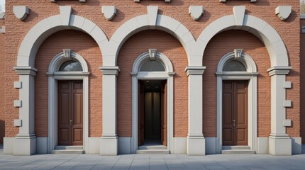 Fototapeta premium Bricked-Up Windows: A Symbol of Tax Avoidance in a British Building