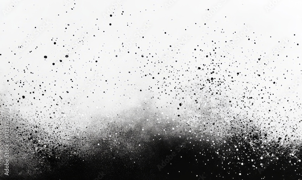 Poster a background with a gradient from white to black, featuring a grainy texture. a monochrome dot patte
