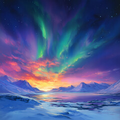 Auroras twilight sky