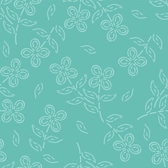 textile design with beautiful flowers pattern image