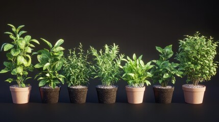 Obraz premium plants herbs greenery gardening gardening tools organic indoor plants fresh herbs vegetable garden potted plants sustainable gardening urban gardening green thumb herb