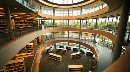 A public library designed as a central hub for learning and collaboration.