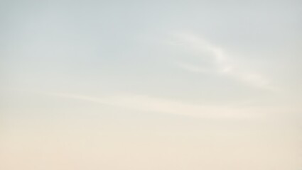 Pale Sky With Delicate Wispy Cloud Formations