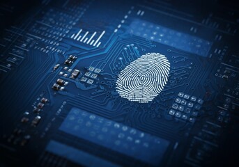 Futuristic digital processing of biometric fingerprint scanner for enhanced security and identity...