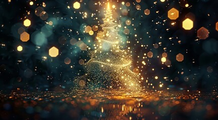 Fototapeta premium árbol navidad bokeh