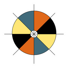 Obraz premium Geometric Colorful Circular Design