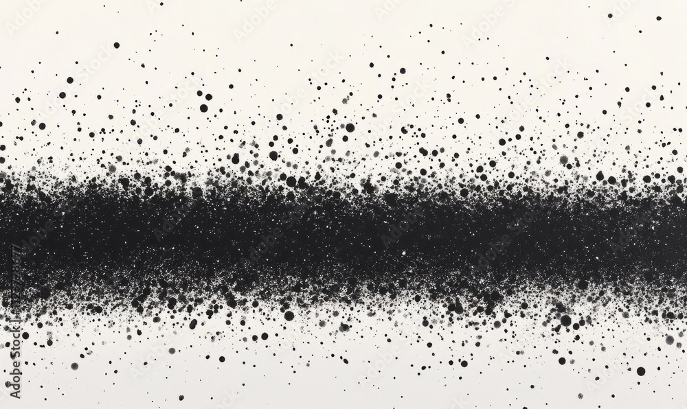 Poster a background with a gradient from white to black, featuring a grainy texture. a monochrome dot patte