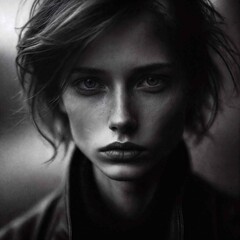 Fototapeta premium Portrait in Monochrome