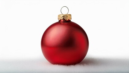red christmas ball on white