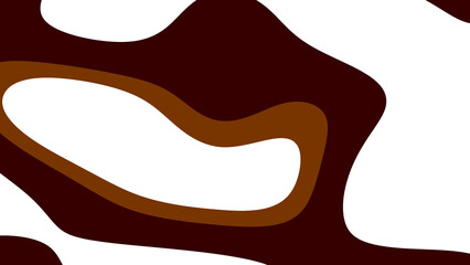 Abstract Brown and White Wave Pattern Design