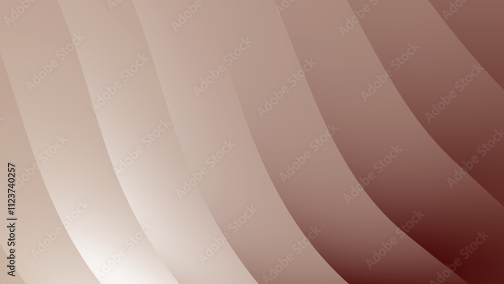 Poster abstract background with diagonal curved brown lines