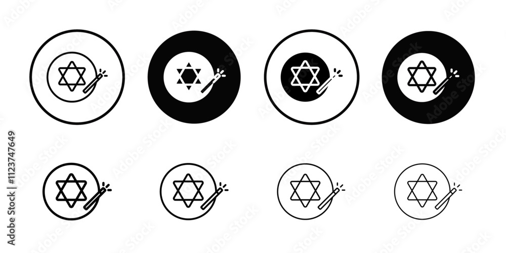 Poster black magic icon web design in vector
