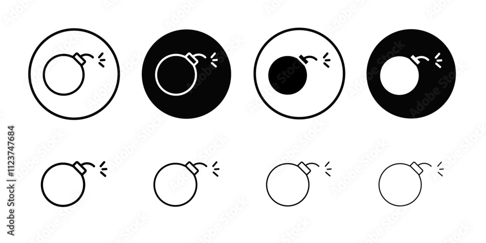 Aufkleber bomb icon web design in vector