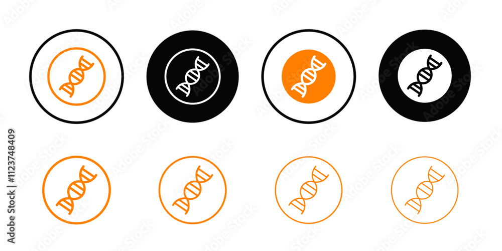 Poster DNA icon web design in vector