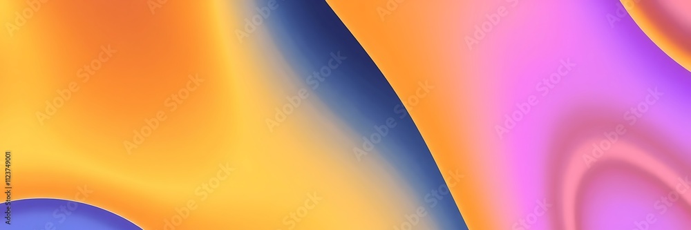 Poster vibrant abstract design with smooth gradients and seamless color blending