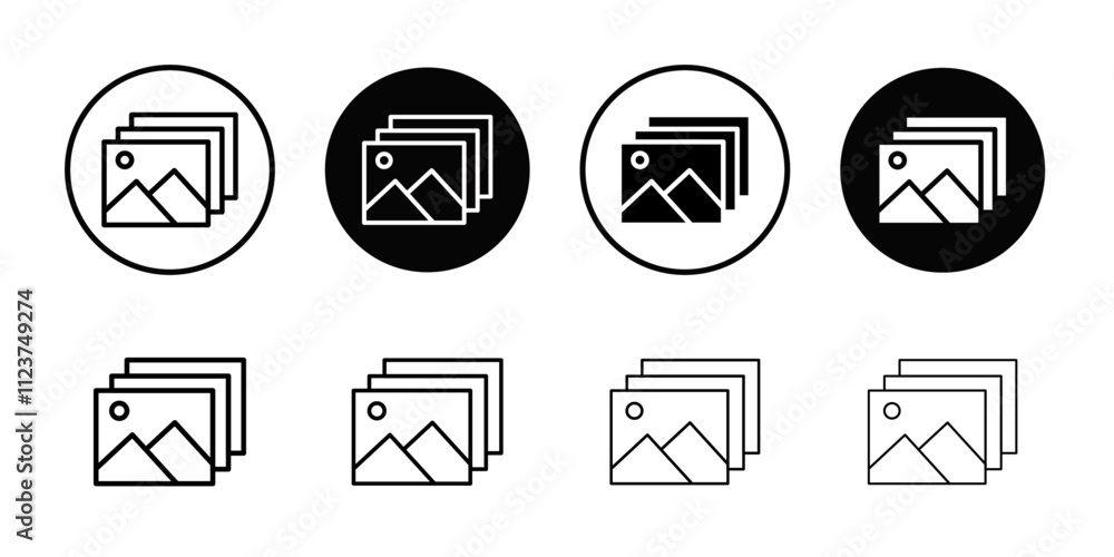 Poster image or photo icon web design in vector
