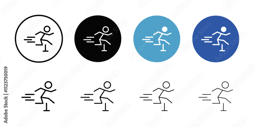 Poster Obstacle race icon web design in vector