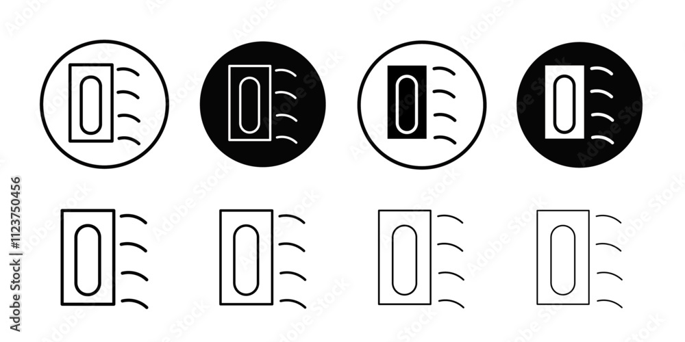 Poster Plastering process icon web design in vector