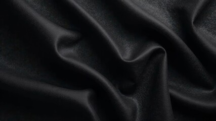 Fototapeta premium An abstract black background showing crumpled dark fabrics, providing a textured and moody aesthetic