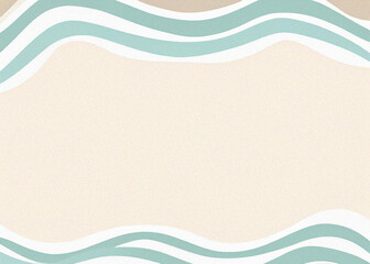 Obraz premium Soft teal and beige waves background for health and wellness websites.