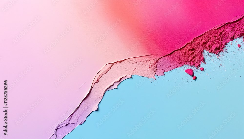 Poster vibrant hues blend in an artistic display of color and texture on canvas