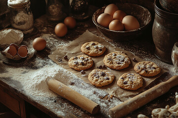 Fototapeta premium baking ingredients for baking