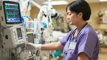 Obraz premium Hospital administrator patient care systems for efficient healthcare delivery in a modern facility