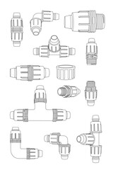 pvc pipe connection line for booklet or brochure