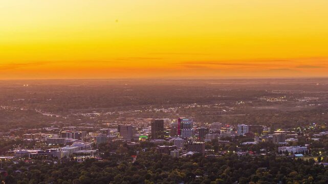 Boise, Idaho, USA Skyline from Dusk till Night