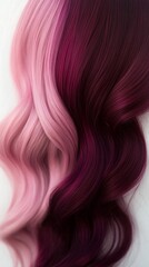 Fototapeta premium Stunning Ombre Hair Color: Pink and Deep Red