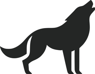Fototapeta premium wolf standing silhouette