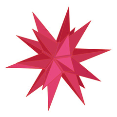 Fototapeta premium Moravian advent star, Christmas decoration - hand drawn vector illustration.