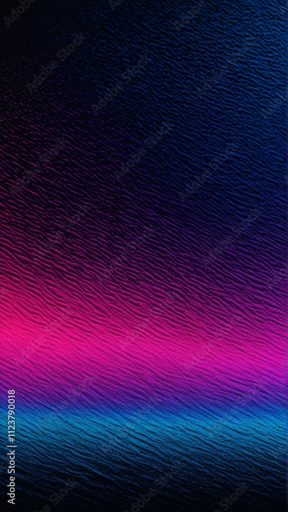 Poster vibrant neon gradient with textured waves in abstract design