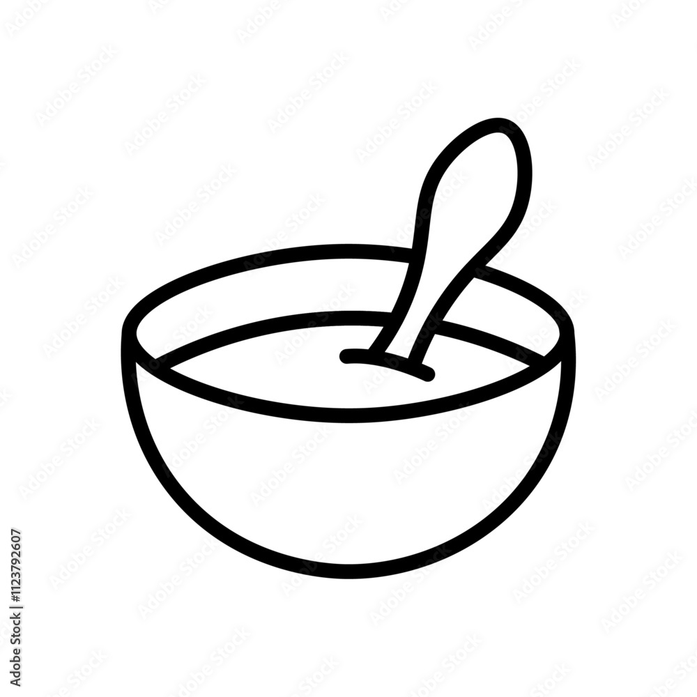 Aufkleber Cereal icon Outline vector for web ui
