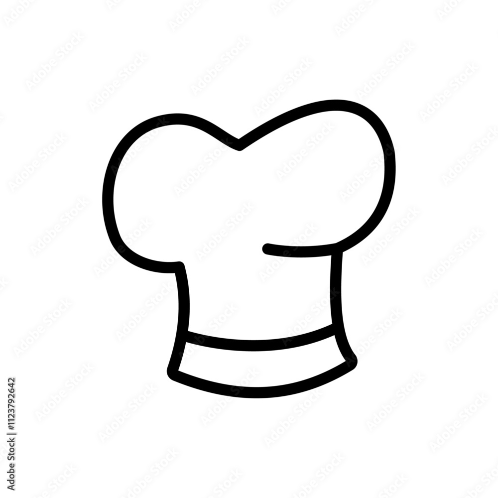 Aufkleber Chef hat icon Outline vector for web ui