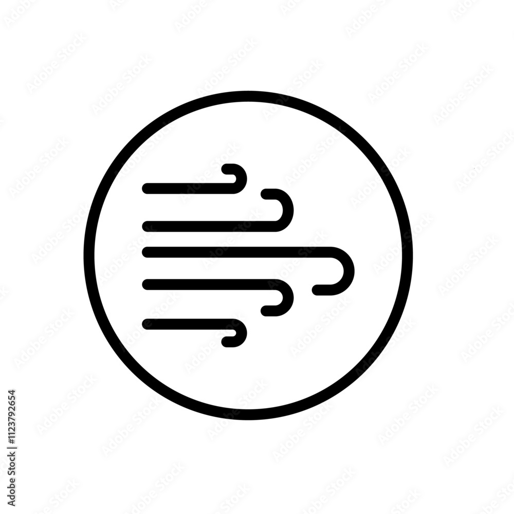 Poster Clean Air Icon Outline vector for web ui