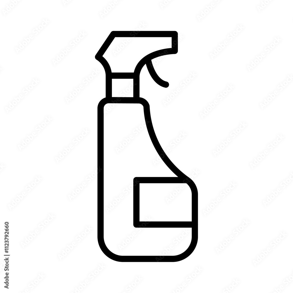 Aufkleber cleaning spray icon outline vector for web ui