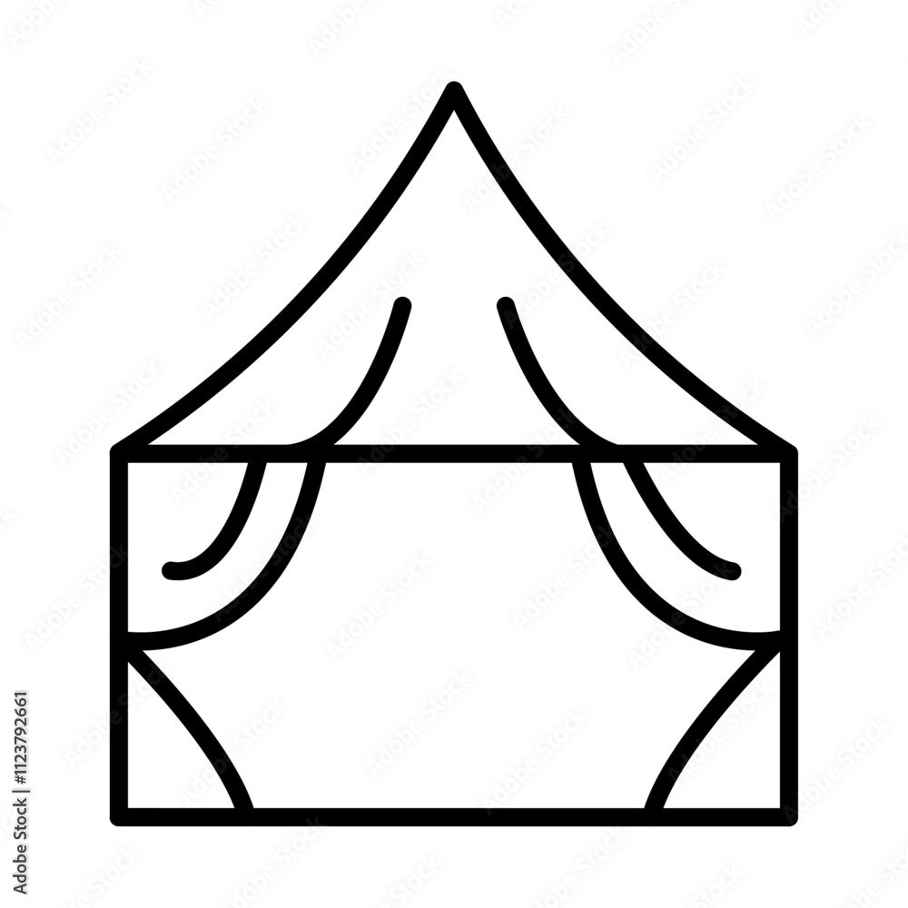 Poster Circus tent icon Outline vector for web ui