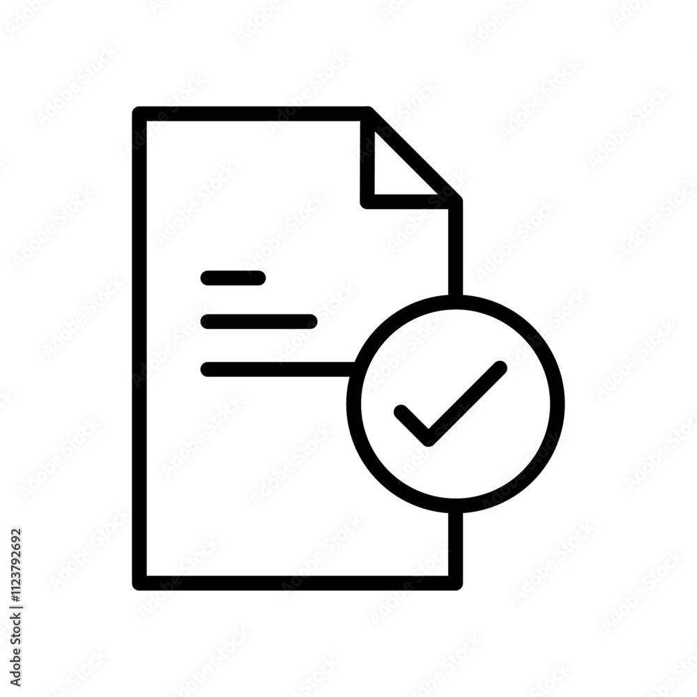 Poster Compliance icon Outline vector for web ui