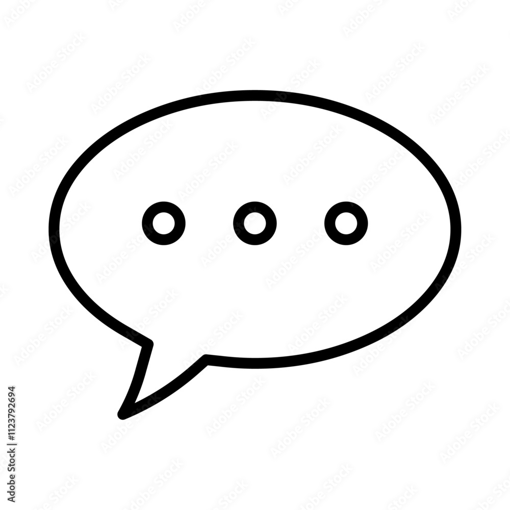Poster Comment icon Outline vector for web ui