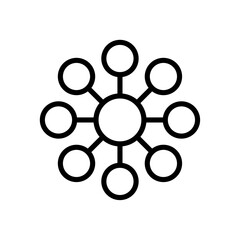Centralized icon Outline vector for web ui